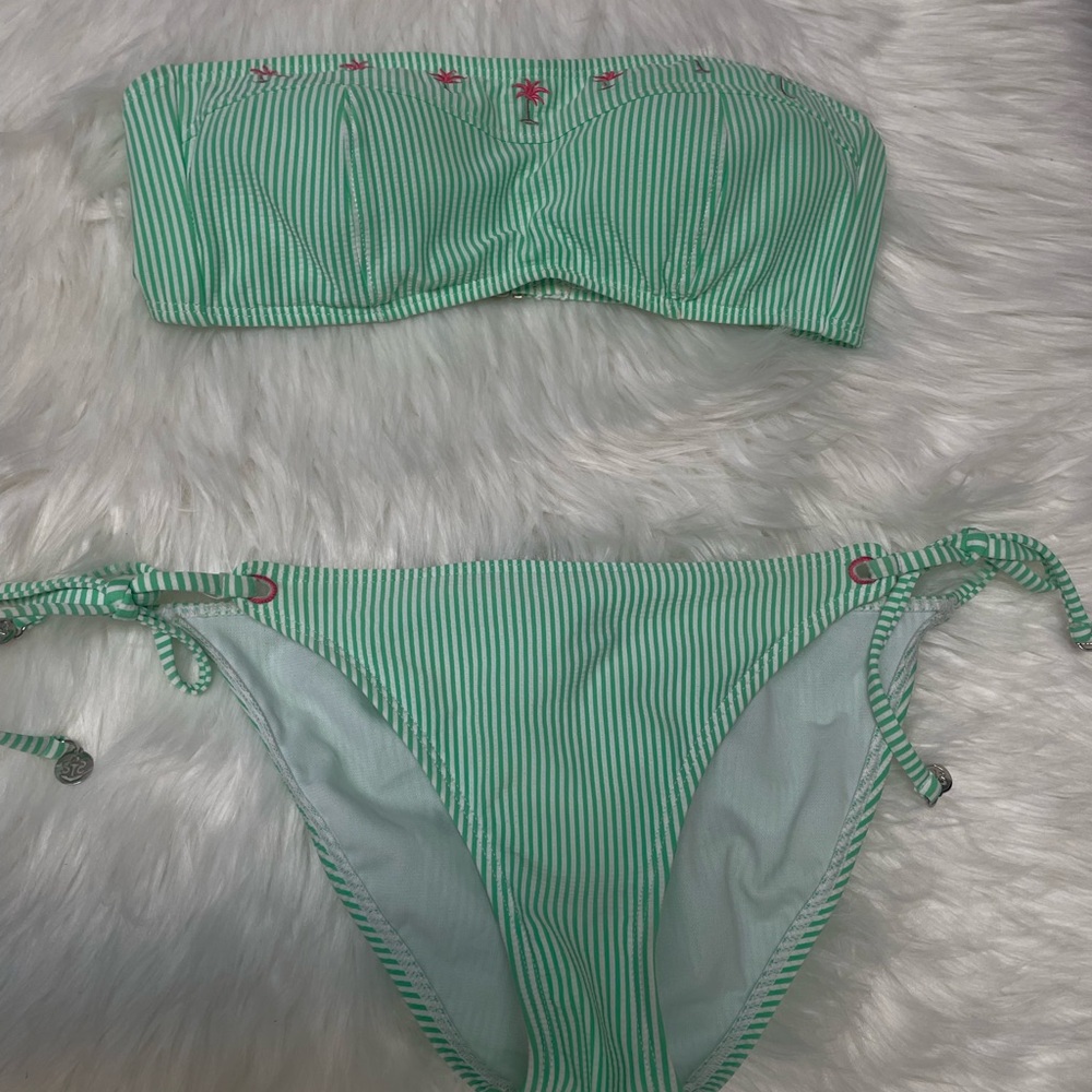 Sperry Green Striped Bikini